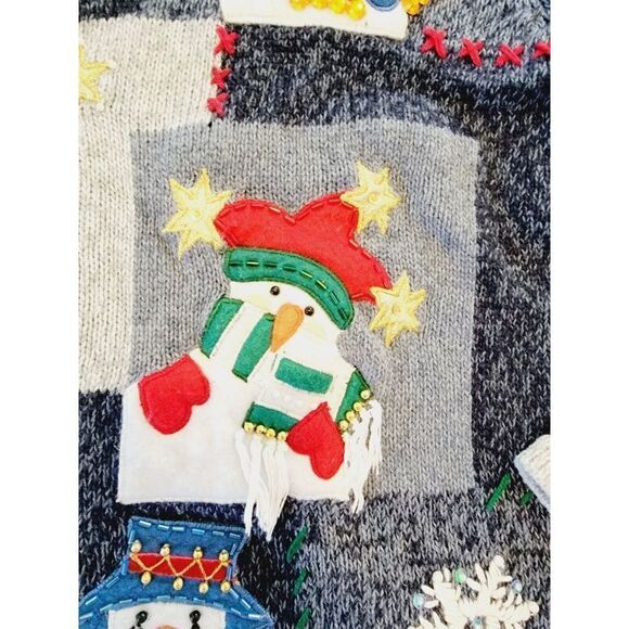 Star Blue Originals Studio L‎ Merry Christmas Sweater Embroidered Vintage - Picture 3 of 9